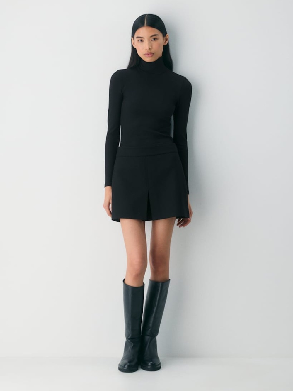 Babaton Black Logo Care Label Turtleneck